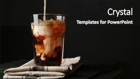  Presentation with cream - Presentation consisting of pouring cream into a glass background and a black colored foreground