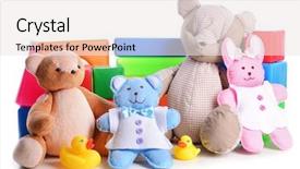  Presentation with medical pill medicine white blue - Slides with cube free - pile of toys isolated background and a sky blue colored foreground