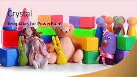  Presentation with medical pill medicine white blue - Audience pleasing slide deck consisting of cube free - pile of toys isolated backdrop and a coral colored foreground