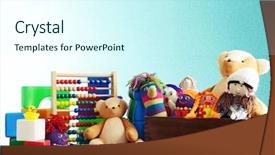  Presentation with medical pill medicine white blue - Cool new PPT theme with cube free - pile of toys on blue backdrop and a cool aqua colored foreground