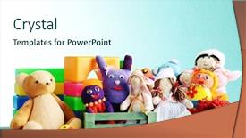  Presentation with medical pill medicine white blue - Slides having cube free - pile of toys on blue background and a cool aqua colored foreground