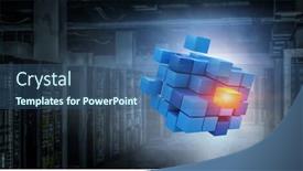  Presentation with cube - Cool new presentation with cube-in-modern-office-mixed backdrop and a ocean colored foreground