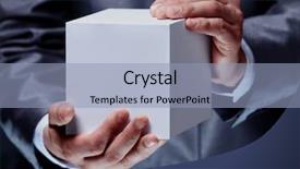  Presentation with cube - Amazing PPT layouts having cube in the male hands backdrop and a light blue colored foreground