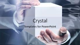  Presentation with cube - Amazing theme having cube in the male hands backdrop and a light blue colored foreground