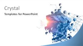  Presentation with innovation - Beautiful presentation featuring cube-model-as-symbol backdrop and a white colored foreground