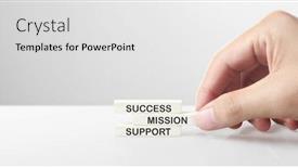  Presentation with mission - Beautiful PPT layouts featuring cube-with-words-success-company backdrop and a light gray colored foreground