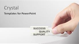  Presentation with mission - Colorful theme enhanced with cube-with-words-success-company backdrop and a light gray colored foreground