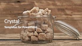  Presentation with sugar cubes - Amazing PPT theme having man is sitting at apparatus backdrop and a dark gray colored foreground