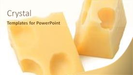  Presentation with white cheese - Cool new presentation design with cubes-of-cheese-cheese-block backdrop and a cream colored foreground