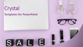  Presentation with technology black person - Slide deck featuring cubes with laptop and personal background and a sky blue colored foreground