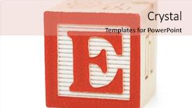  Presentation with dropping letters - Colorful slides enhanced with cubes with letters isolated backdrop and a coral colored foreground