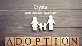 Presentation with shape - Amazing presentation having orphans figures child - cubes with place for text backdrop and a gray colored foreground