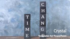  Presentation with time for change - Presentation featuring cubes with text time change background and a gray colored foreground