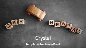  Presentation with car rental - Presentation enhanced with cubes with words car rental background and a gray colored foreground