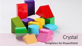  Presentation with building blocks - Beautiful PPT theme featuring cubic - colorful building blocks isolated backdrop and a lemonade colored foreground