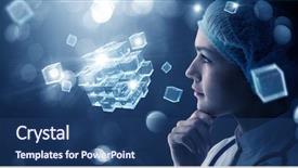  Presentation with science - PPT layouts having cubic - innovative technologies in science background and a ocean colored foreground