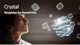  Presentation with science - Beautiful PPT layouts featuring cubic - innovative technologies in science backdrop and a tawny brown colored foreground