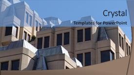  Presentation with london - Beautiful slides featuring cubist block type london building backdrop and a light blue colored foreground