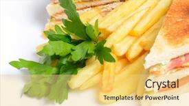  Presentation with free - Presentation having cucumber and a potato free background and a  colored foreground