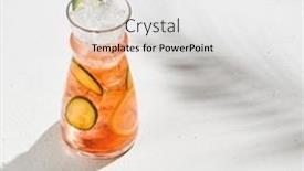  Presentation with water jug - Presentation with cucumber-and-citrus-lemonade background and a white colored foreground