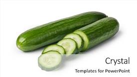  Presentation with agriculture cucumber - Audience pleasing presentation consisting of cucumber isolated on white background backdrop and a white colored foreground