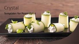  Presentation with cucumber cream - 