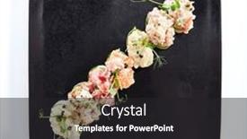  Presentation with white plate - Amazing PPT layouts having cucumber-wrapped-sushi-gunkan-maki backdrop and a dark gray colored foreground