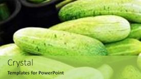  Presentation with cucumbers - Slide deck featuring cucumbers background and a yellow colored foreground