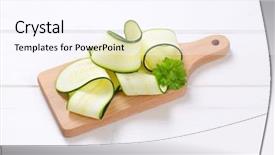  Presentation with wooden board for oktoberfest - Beautiful slides featuring cucurbita - pile of raw zucchini strips backdrop and a pink colored foreground