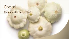  Presentation with analysis risk top view - Colorful slide deck enhanced with cucurbita pepo - top view of ripe white backdrop and a lemonade colored foreground