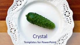  Presentation with pickle - Slide deck enhanced with cucurbitaceae - fresh pickle on a plate background and a sky blue colored foreground