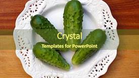  Presentation with plate tectonics earth - Amazing PPT theme having cucurbitaceae - fresh pickles on a plate backdrop and a tawny brown colored foreground