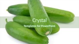  Presentation with cucumbers - Cool new presentation theme with cucurbitaceae - heap of cucumbers isolated backdrop and a tawny brown colored foreground