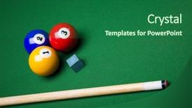  Presentation with billiard - Cool new presentation with cue balls - billiard backdrop and a ocean colored foreground
