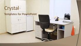  Presentation with room - Slides consisting of stethoscope blood pressure cuff - image of an empty doctor's background and a lemonade colored foreground