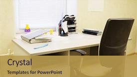  Presentation with escape room - Presentation theme having stethoscope blood pressure cuff - image of an empty doctor's background and a  colored foreground