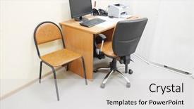  Presentation with room - Amazing PPT layouts having stethoscope blood pressure cuff - image of an empty doctor's backdrop and a  colored foreground