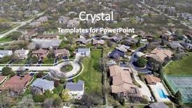  Presentation with neighborhood - Colorful PPT theme enhanced with cul-de-sac parks tennis backdrop and a gray colored foreground
