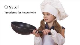  Presentation with cooking - Cool new presentation design with kitchen culinaire - cooking and people concept backdrop and a  colored foreground