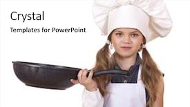  Presentation with cooking - Beautiful PPT layouts featuring kitchen culinaire - cooking and people concept backdrop and a  colored foreground