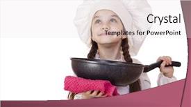  Presentation with cooking - Presentation consisting of kitchen culinaire - cooking and people concept background and a  colored foreground