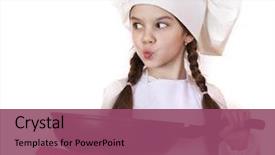  Presentation with cooking - Slide deck with kitchen culinaire - cooking and people concept background and a  colored foreground