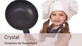  Presentation with cooking - Cool new presentation design with kitchen culinaire - cooking and people concept backdrop and a  colored foreground