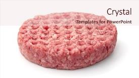  Presentation with burger - Beautiful theme featuring culinaire food - fresh raw burger patty isolated backdrop and a lemonade colored foreground