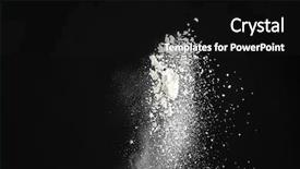  Presentation with flour - Presentation design consisting of culinary art - cloud of flour on dark background and a  colored foreground