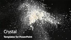  Presentation with culinary arts - Theme having culinary arts - cloud of flour on dark background and a dark gray colored foreground