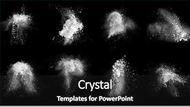  Presentation with flour - Cool new PPT theme with culinary arts - clouds of flour on black backdrop and a dark gray colored foreground