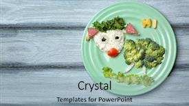 Presentation with culinary arts - Cool new PPT theme with culinary arts - creative breakfast for children backdrop and a light blue colored foreground