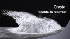  Presentation with flour - Audience pleasing slide set consisting of culinary arts - pile of bursting flour backdrop and a black colored foreground
