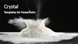  Presentation with flour - Cool new theme with culinary arts - pile of bursting flour backdrop and a black colored foreground